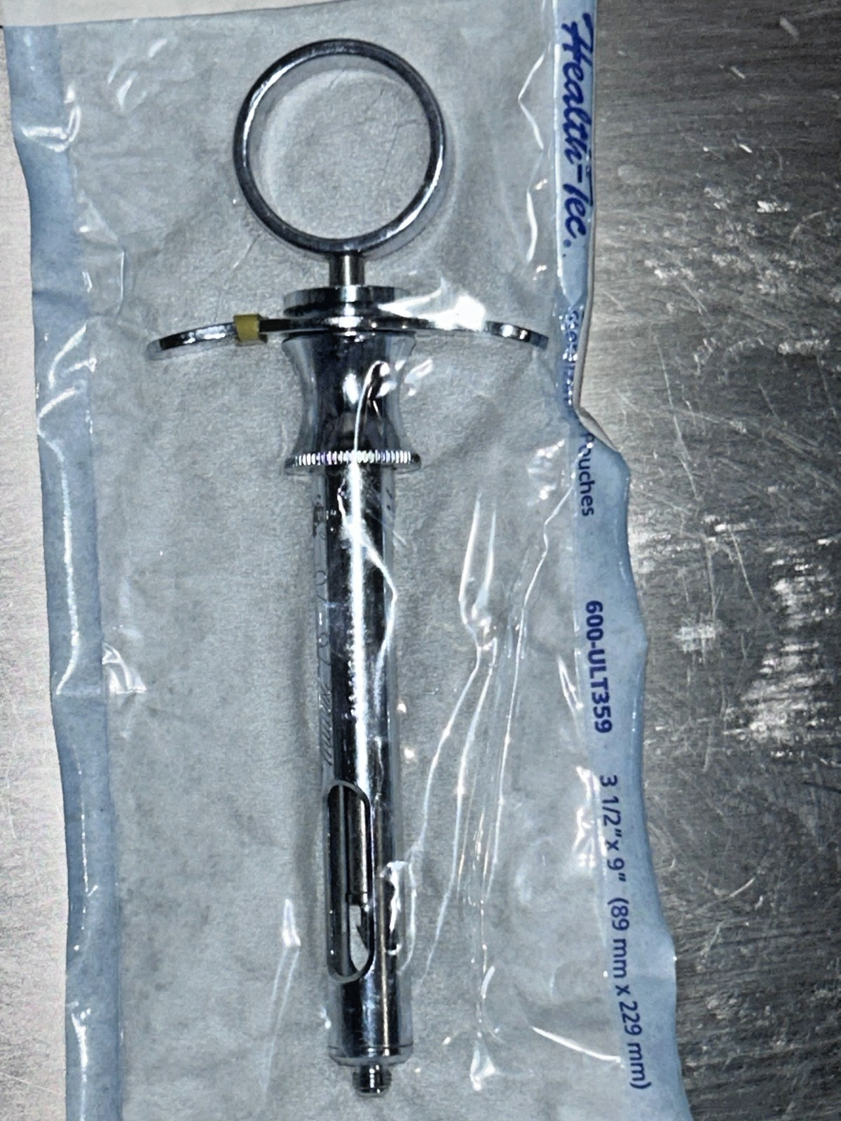 Miltex 07-91 Dental Aspirating Syringe 1.8cc Cook-Waite Metal Wings Used