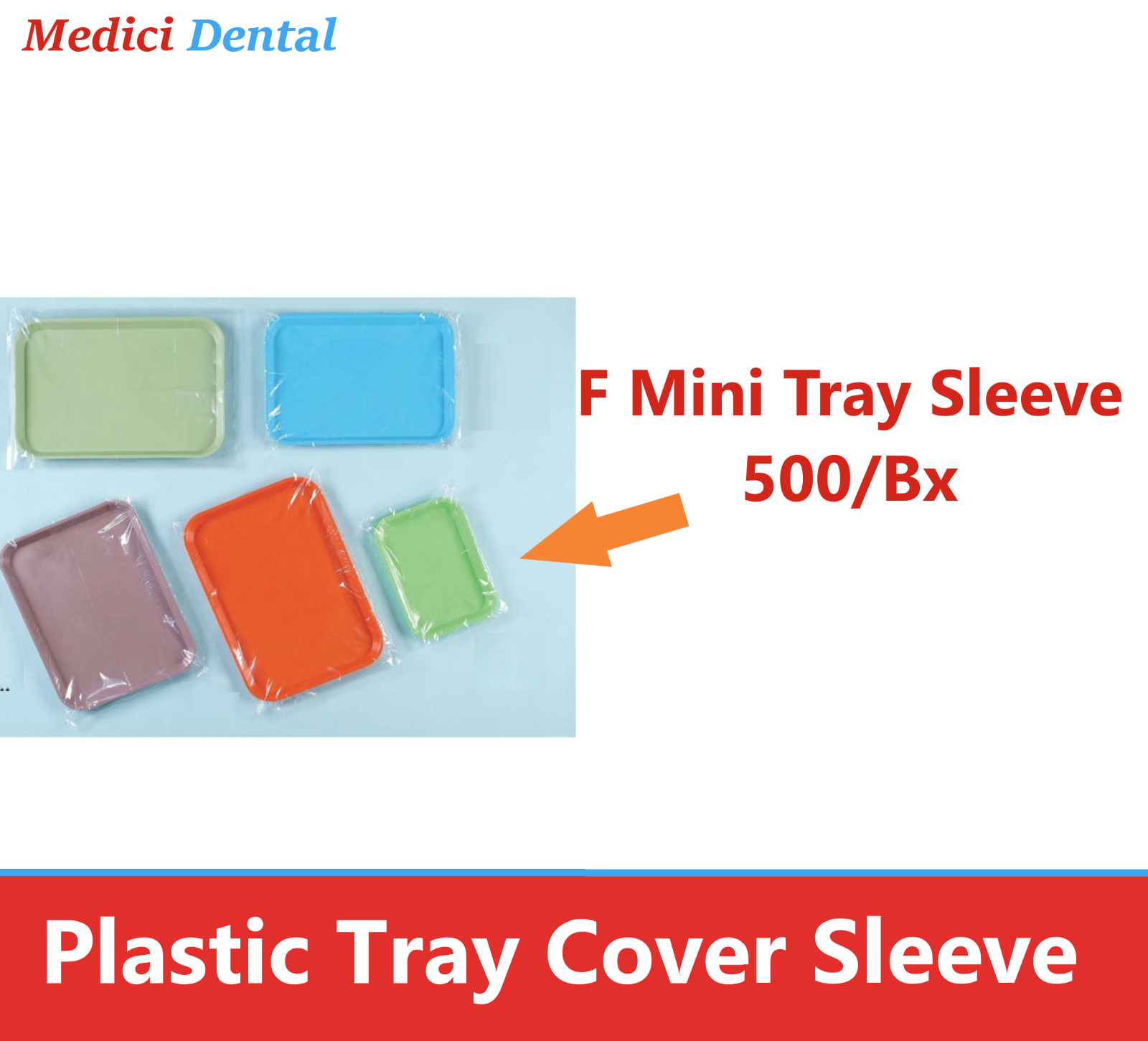 Dental Tray Sleeves For B Ritter Tray Clear Plastic Cover 10.5″ x 14″, F «Mini»