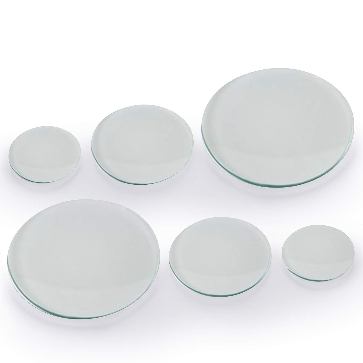 Young4us Watch Glass Beaker Cover Set, 6 Pcs Lab Glasses in white