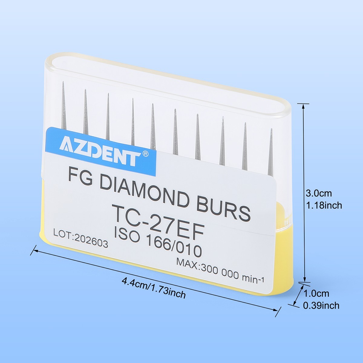 Dental Diamond Bur FG Needle/ Pointed cone 10pcs/box For High Speed Handpiece