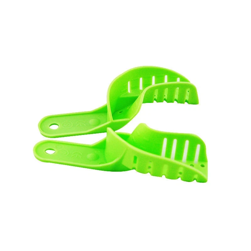 10 Pcs/Set Dental Lab Supply Impression Trays Autoclavable Green Central Denture