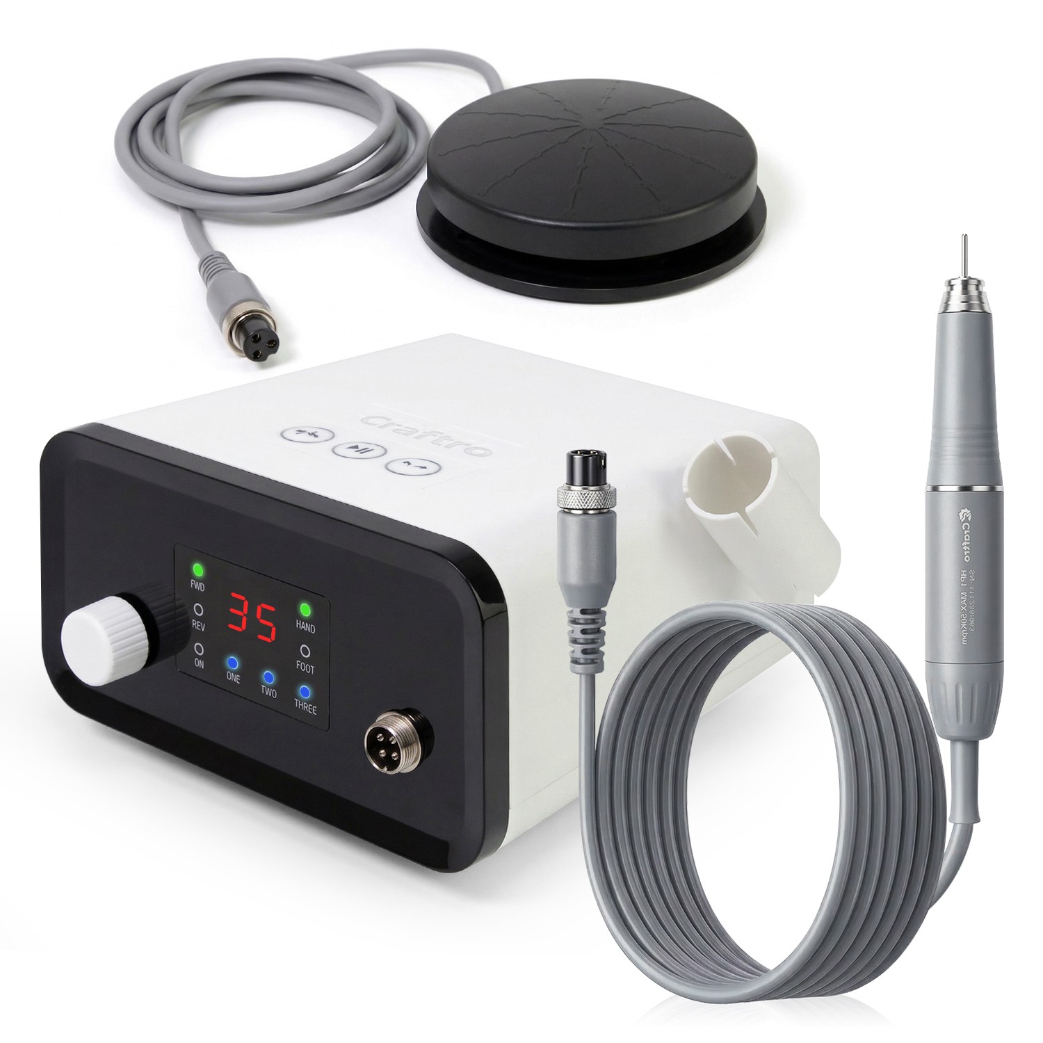 Craftro 50K Multifunction Desktop Micromotor Dental Lab Nail Drill Handpiece