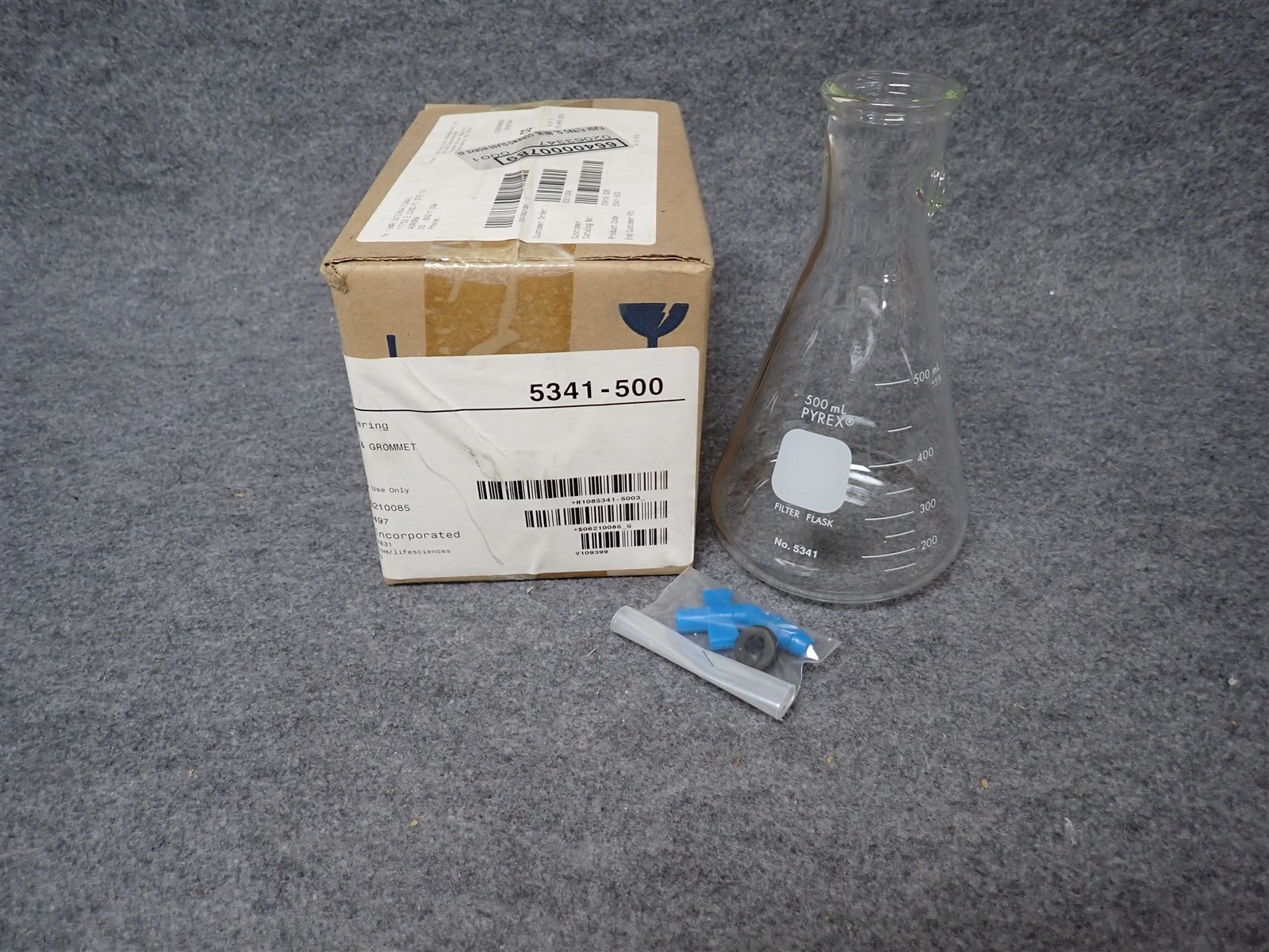 Pyrex Corning Filtering Flask 5341-500mL W/Replaceable Tubulation (EC8)