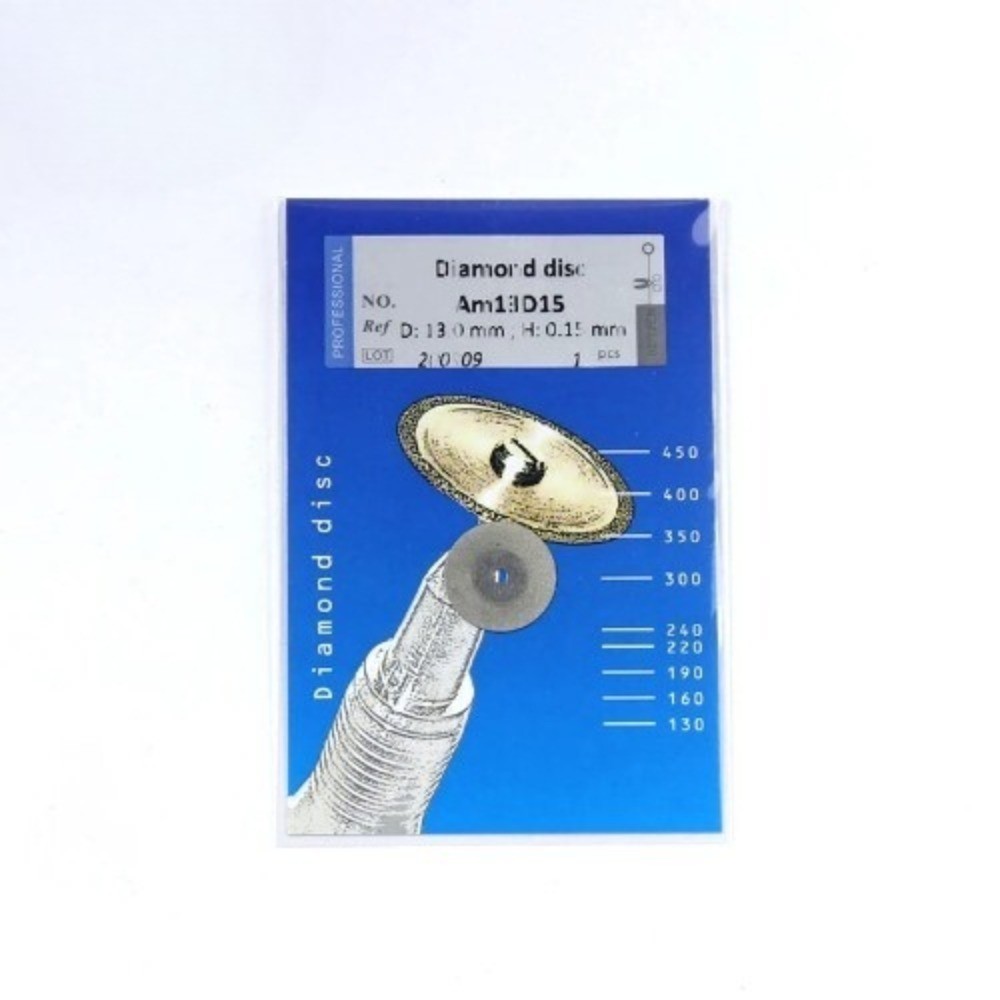 10 Pcs Dental Diamond Disc Extra Thin 0.15mm Double Sided Grind Polish Drill CE