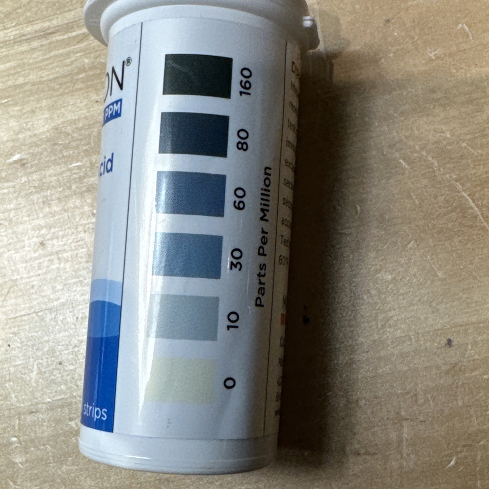 HYDRION Peracetic Acid Test Strips ((PAA) 0-160ppm [Vial of 50 Strips] EXP 3/28