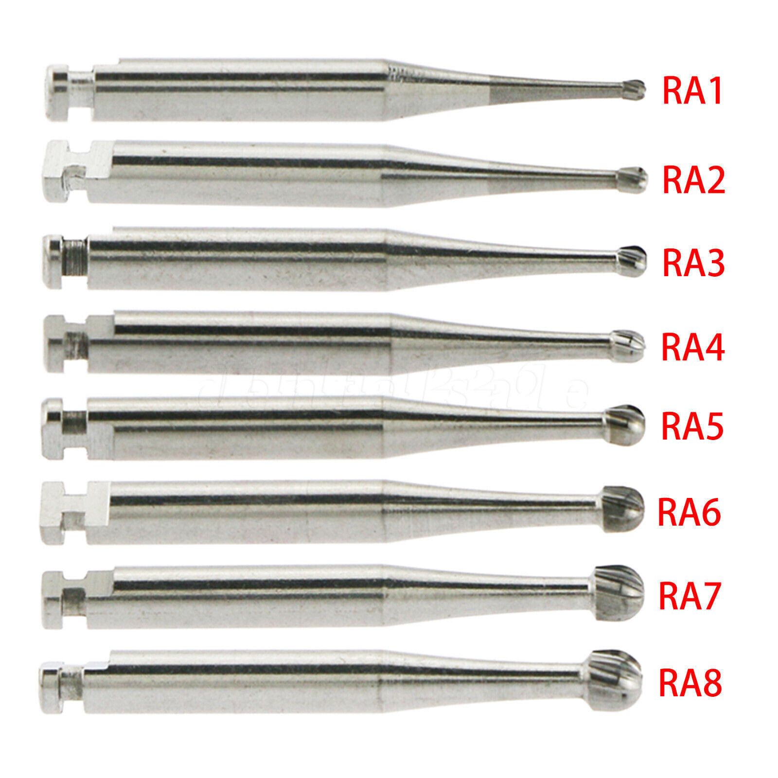 Dental Slow Speed Latch Bur Tungsten Carbide Round Fissure Invert Cone RA 1-8