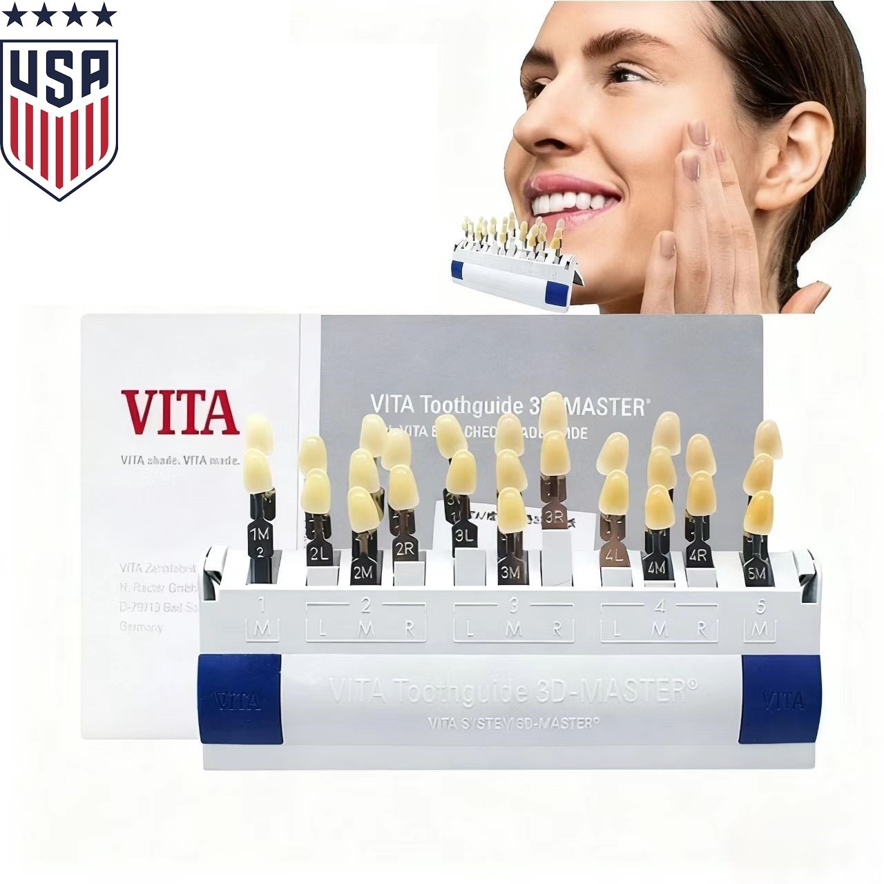 Dental VITA Toothguide 3D Master with Bleached Shade Guide Resin 29 Colors