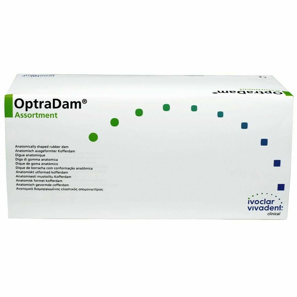 Dental Ivoclar Vivadent 3D OptraDam Plus Assortment Standard Pack 50pcs per Box.