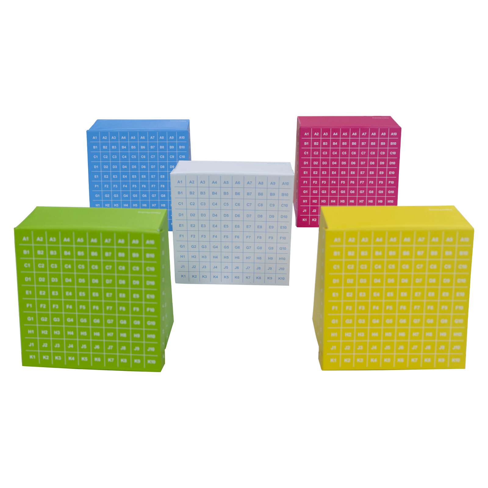 CryoKING ID-Color™ 2in. Cardboard Freezer Boxes (81/100-well), 5/Pack, 20/Case