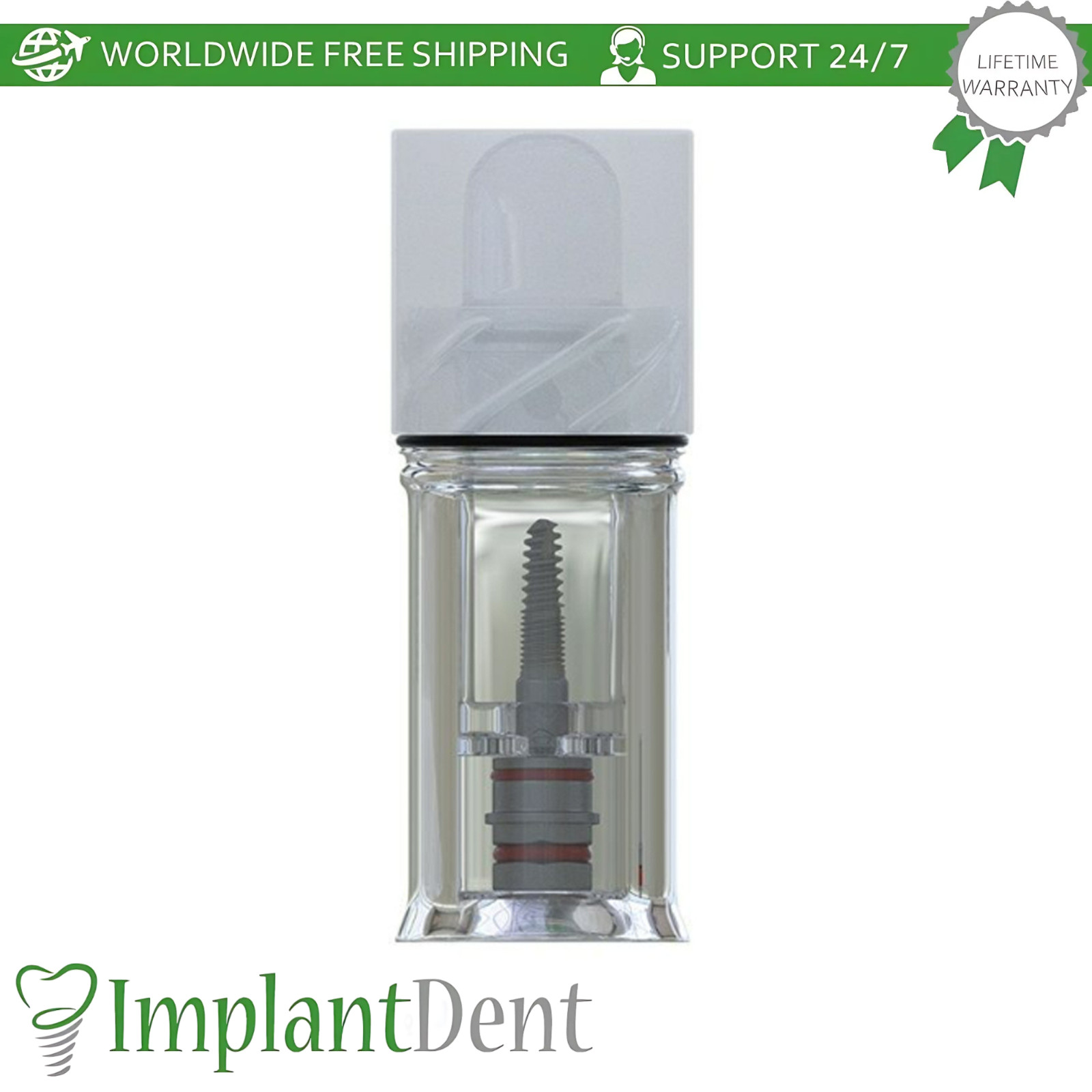 X10 Spiral Smart Dual Thread Titanium Dental Fixture Int Hex 2.42mm Connection