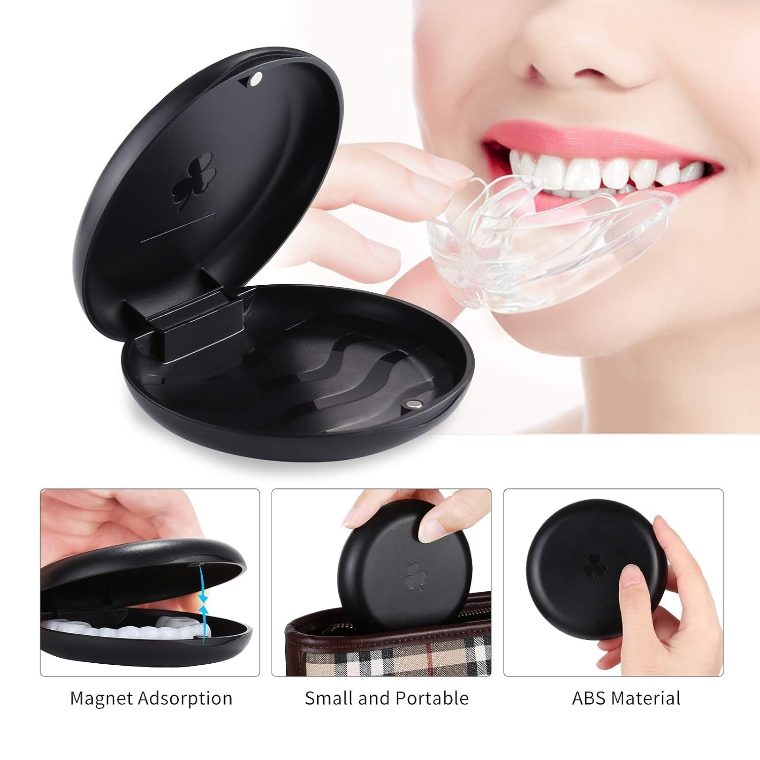 2 Pack Slim Orthodontic Retainer Cases with Magnetic Closure – Travel Ready