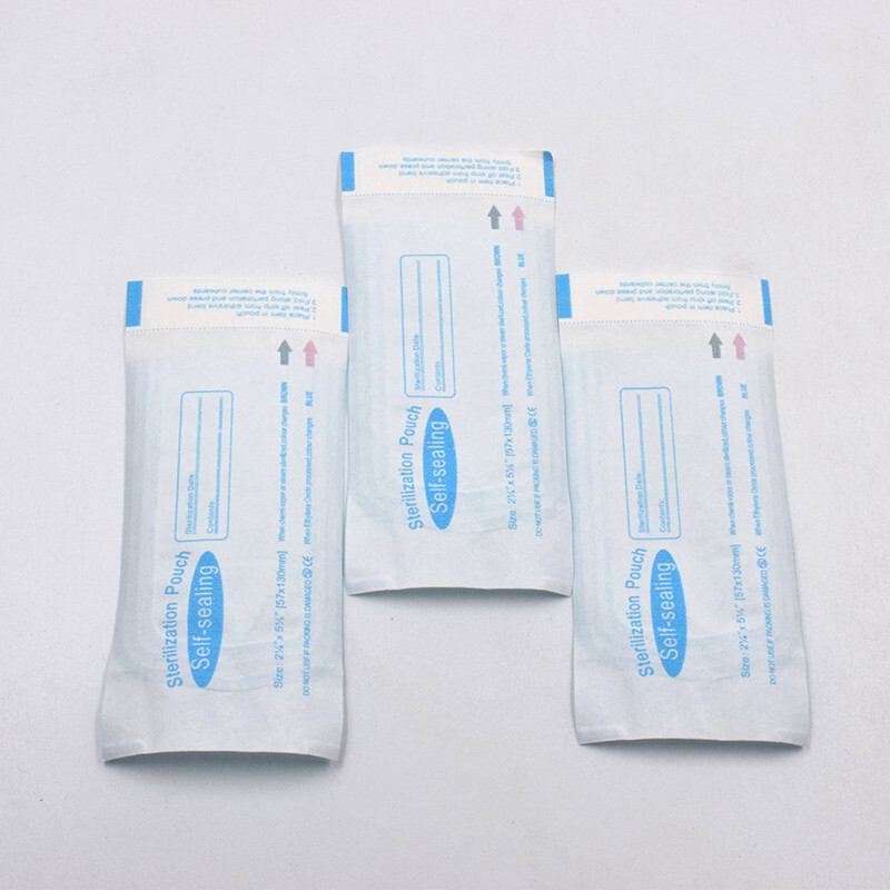 200 Pcs Disposable Dental Self-Sealing Sterilization Pouch Storage Bag 57*130mm
