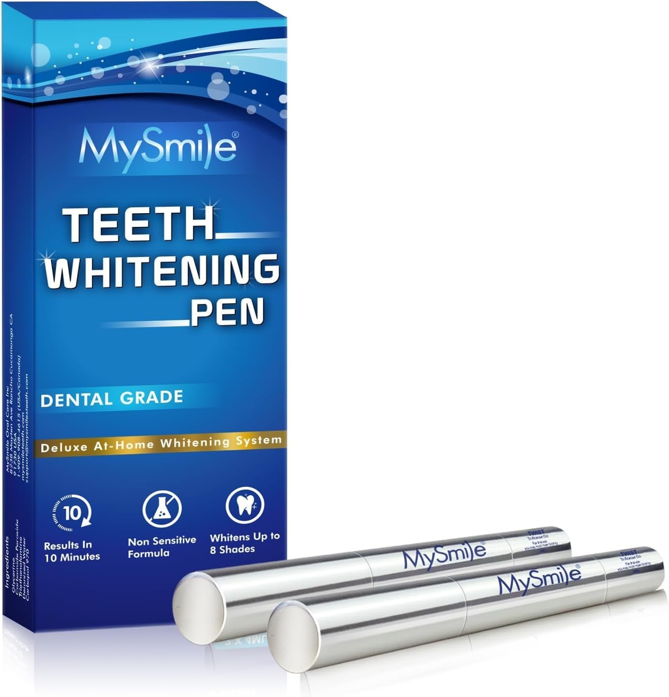 MySmile Teeth Whitening Pen 30+ Treatment Enamel Safe 0.27 Fl Oz (Pack of 1)
