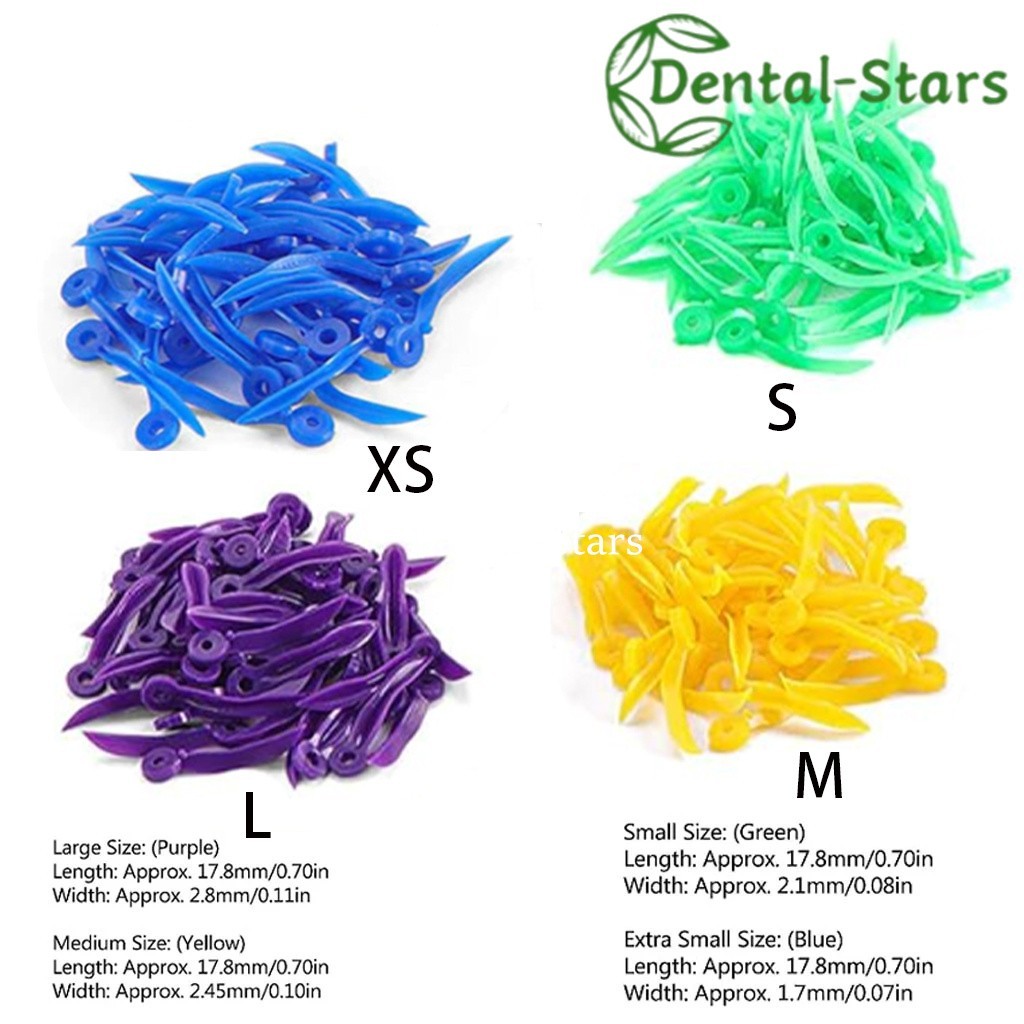 1000x Dental Wedges Plastic Concave Diastema Wave Shape Tooth Gap Wedge w Holes