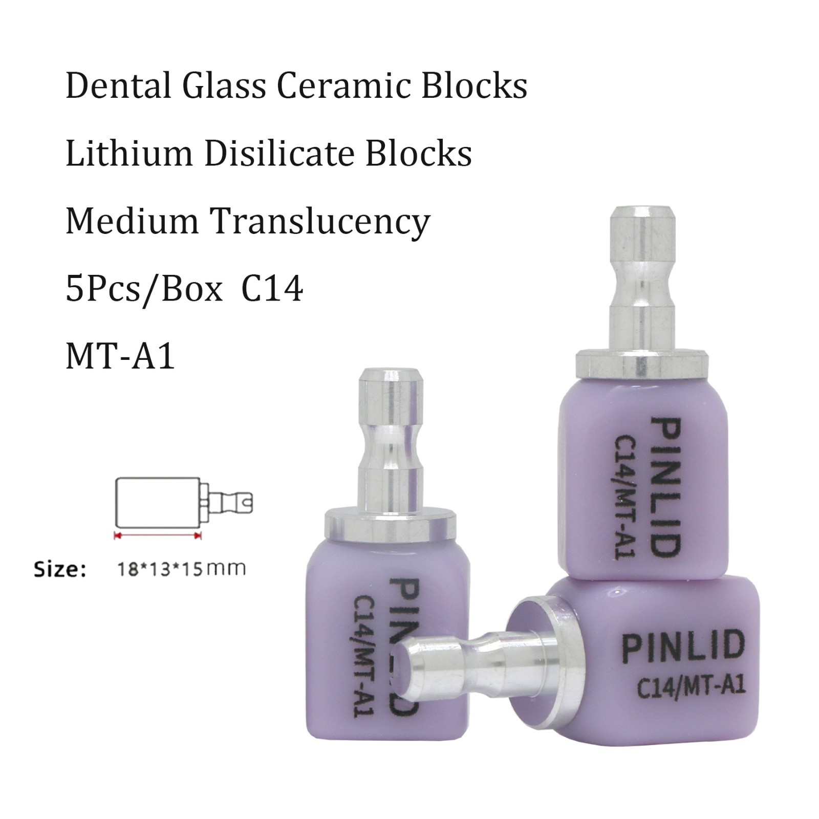 Dental C14 MT Emax Lithium Disilicate Glass Ceramic (LS2) CAD CAM Milling Blocks