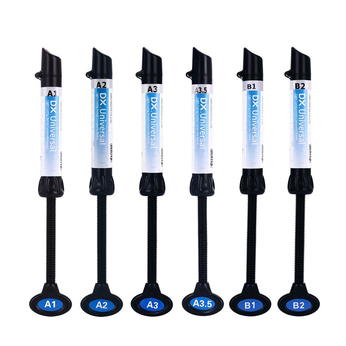 Dentex Dental Composite Universal Light Cure Resin A1 A2 A3 A3.5 B1 Syringe