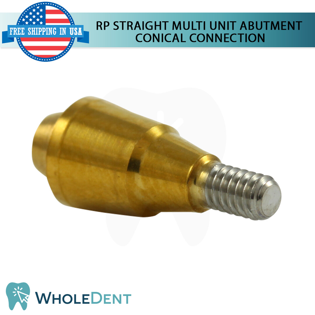 10x RP Conical Connection Straight Multi Unit Titanium Sleeve Set Dental Implant