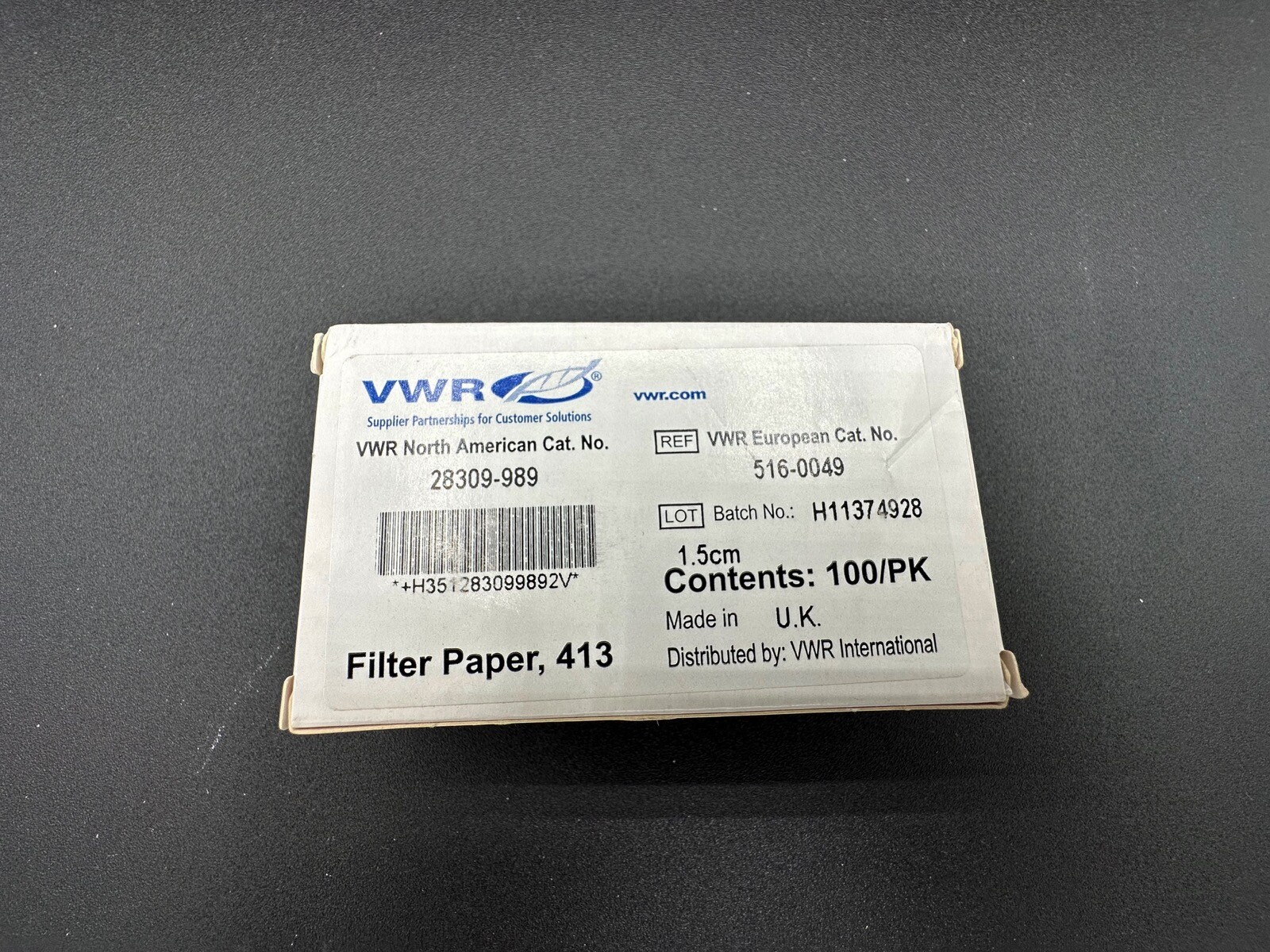 VWR 1.5cm Circles Grade 413 5μm Medium Qualitative Filter Paper 28309-989