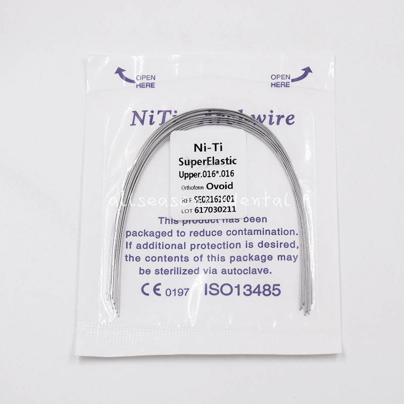 Dental Super Elastic NiTi Arch Wire Rectangular Ovoid Form Upper / Lower 24 Size