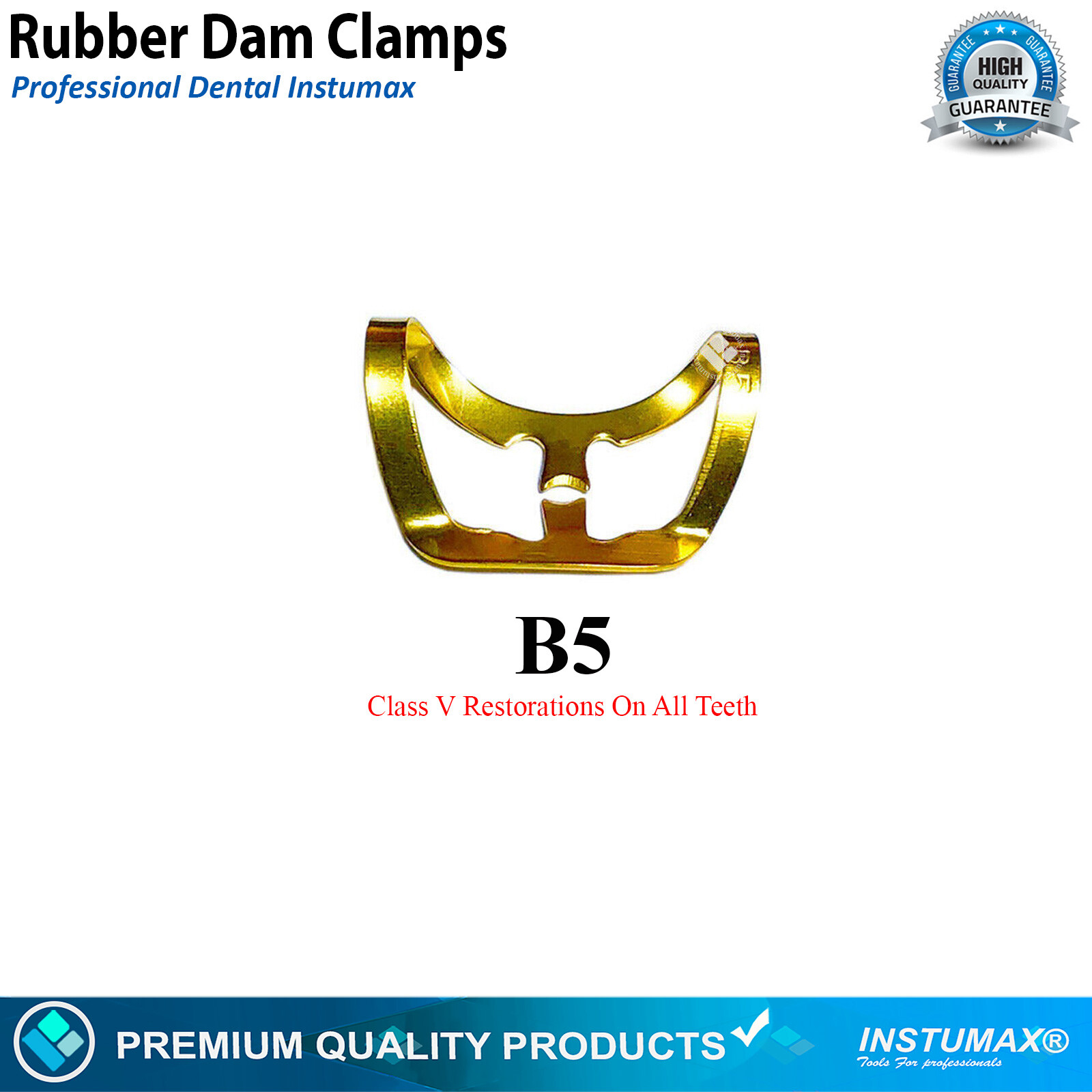 Dental Universal Bicuspids Premolar Brinker Tissue Clamps for Rubber Dam Use