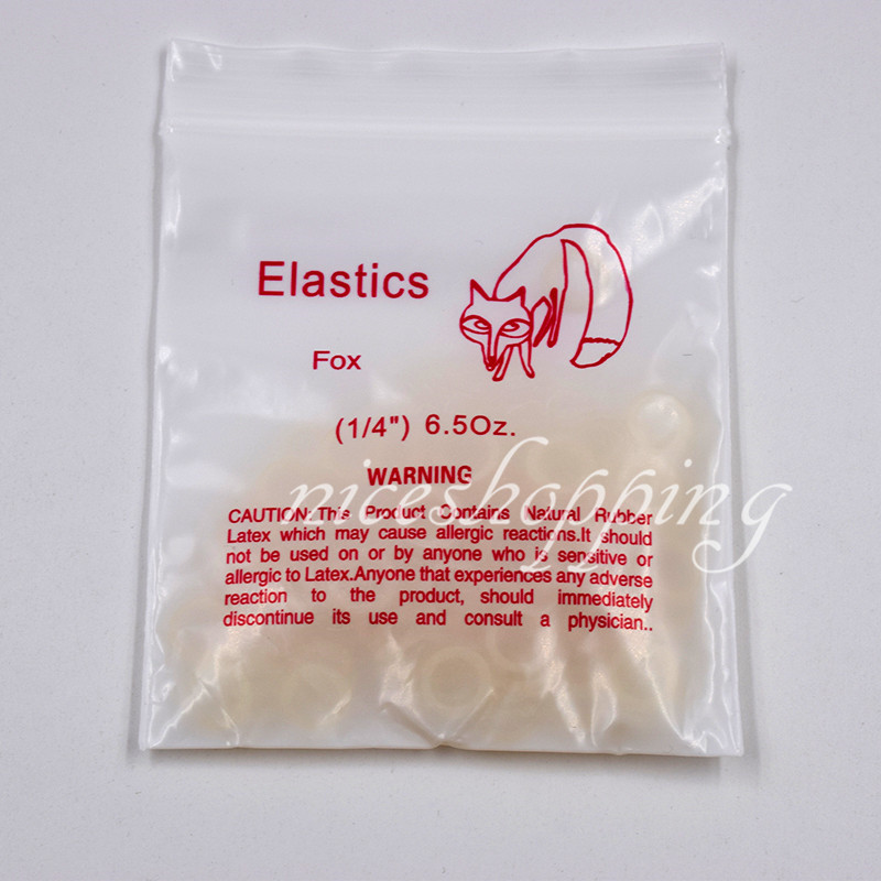 100 Pcs 1 Bag Dental Orthodontic Braces Latex Elastics Rubber Bands 6.5Oz 1/4
