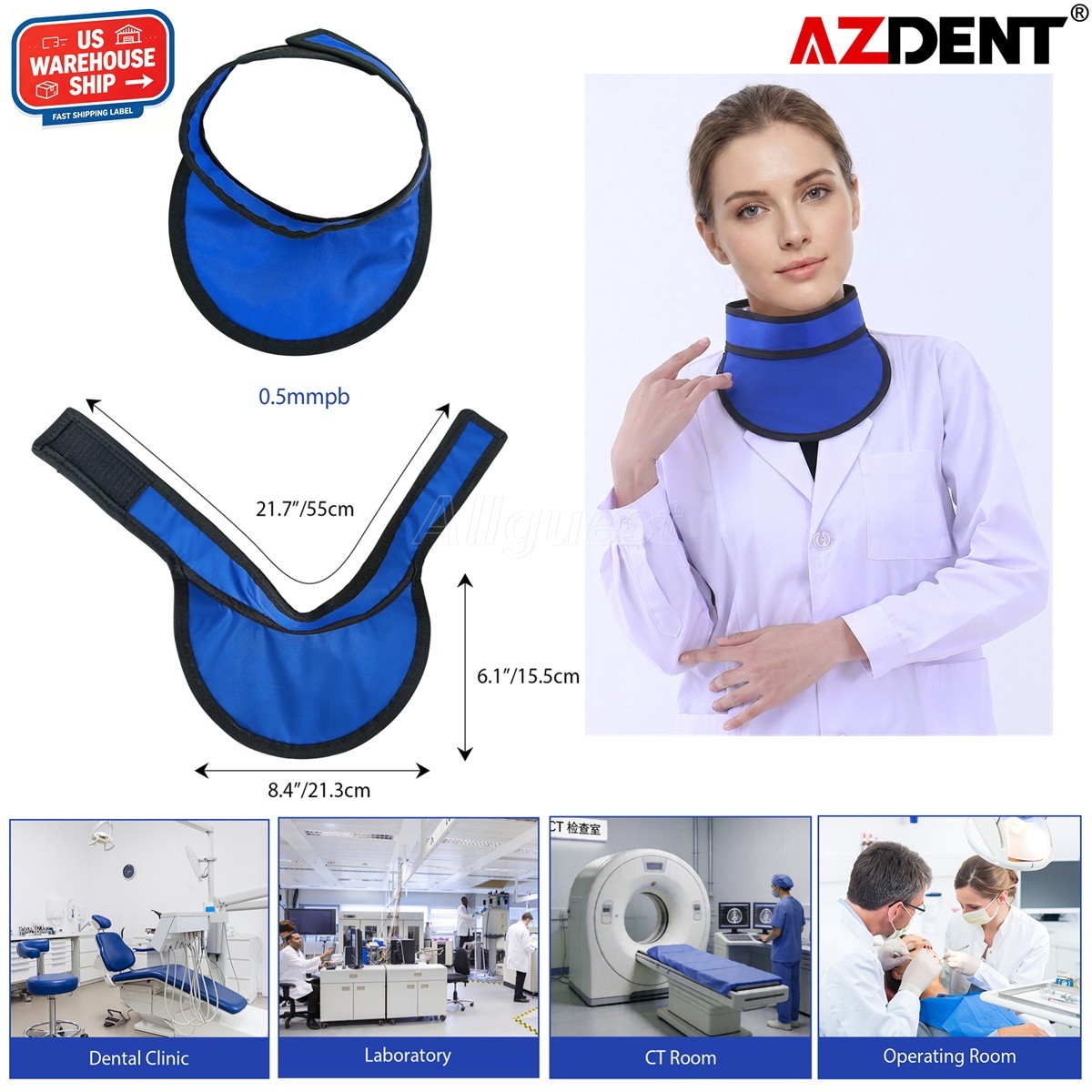 Dental X-Ray Radiation Protective Lead Thyroid Collar Protection Shield 0.5mmpb