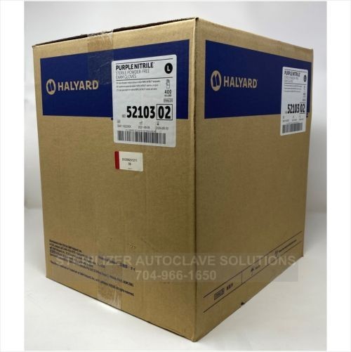 Halyard Purple Nitrile STERILE Exam Gloves 52103- CASE of 400 Large