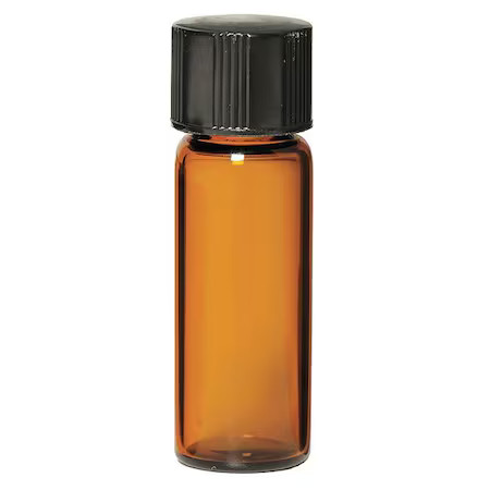 Vial Screw Cap Glass 2Ml Amber, Pk100, 3Leh5