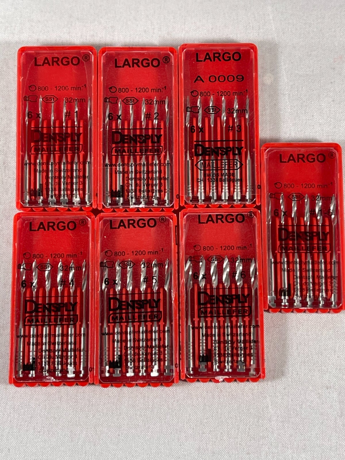 Dentsply Maillefer Peeso Reamer Endo Rotary Drills 32mm all sizes (6 per pk)