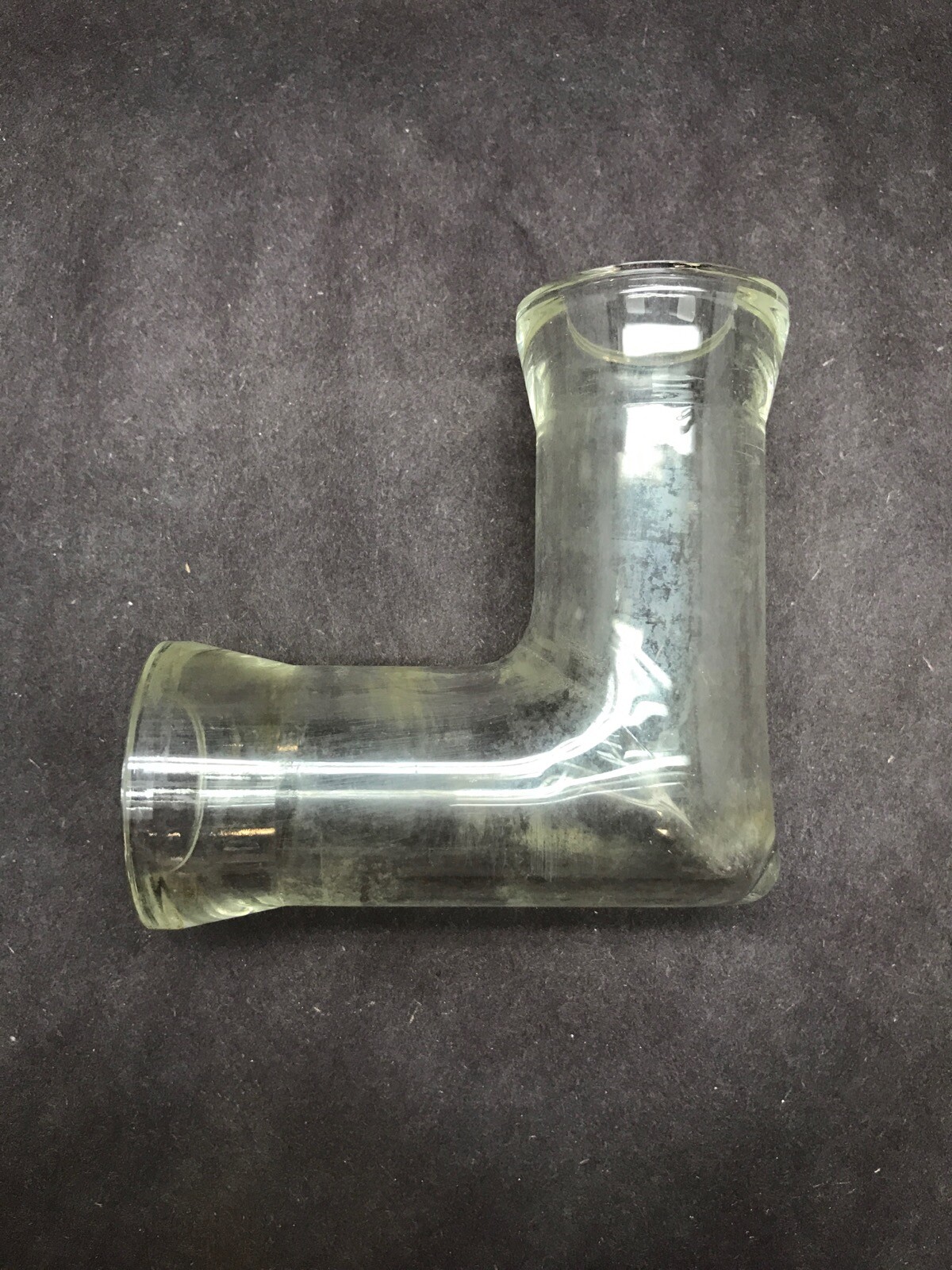 KIMAX Glass Conical O-Ring Groove Elbow Process Pipe 90° Adapter 1” ID 3.5” H