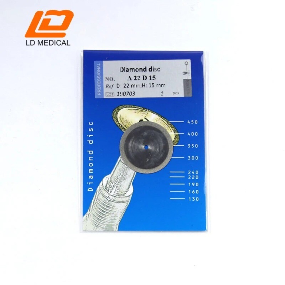 10 Pcs Dental Diamond Disc Extra Thin 0.15mm Double Sided Grind Polish Drill CE