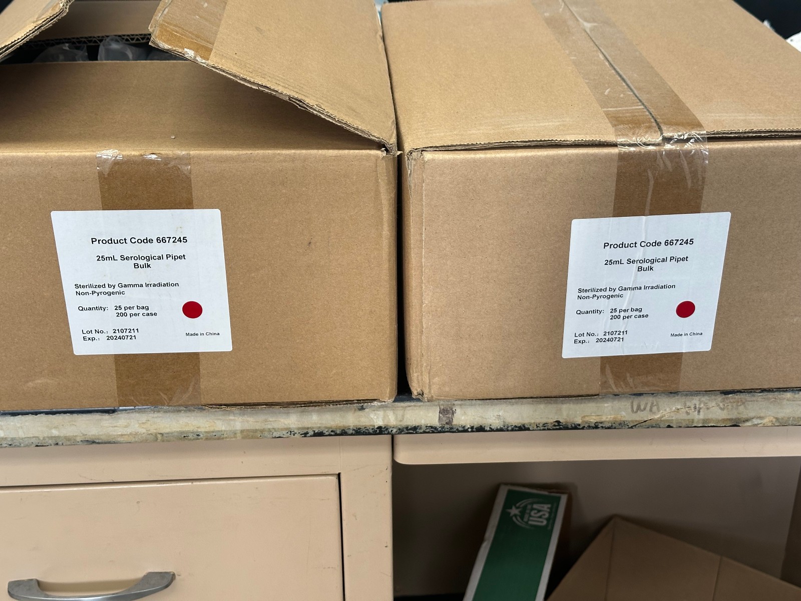 CELLTREAT 667245 25mL Serological Pipets Sterile 400 Total NEW Sealed