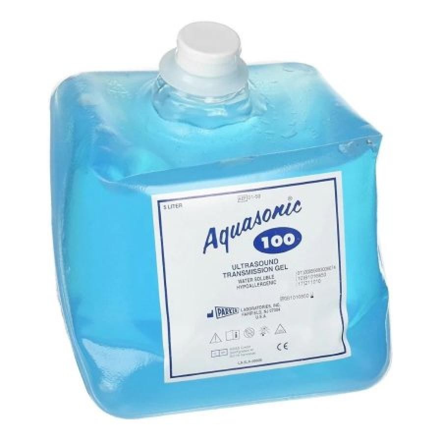 Aquasonic Ultrasound Gel, 5 Liter, Jar, Blue, 4 Count, 01-50