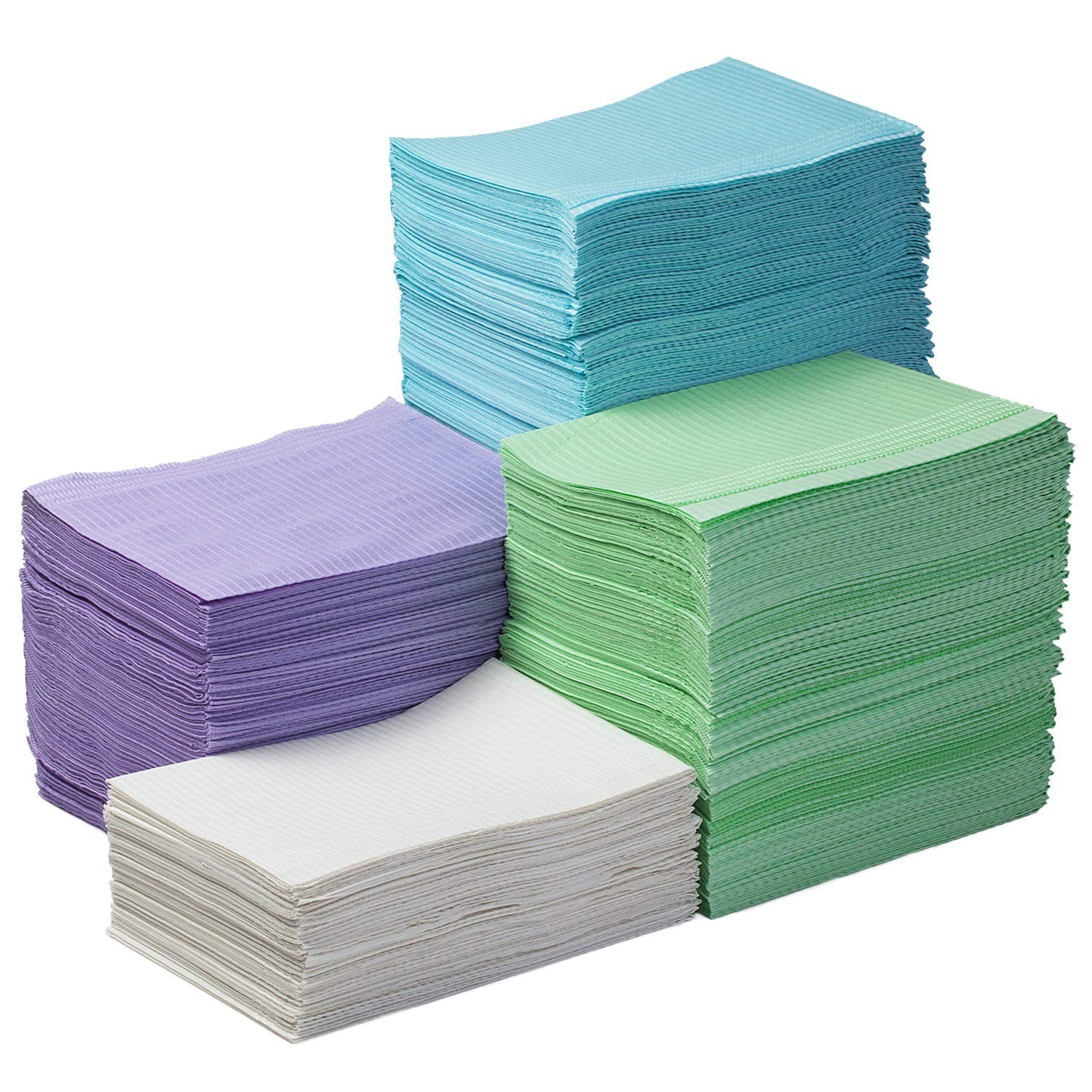 125 Pack Dental Bibs 3-Ply Disposable Dental Bibs 13″ x 18″ Patient Bib | 2-P…