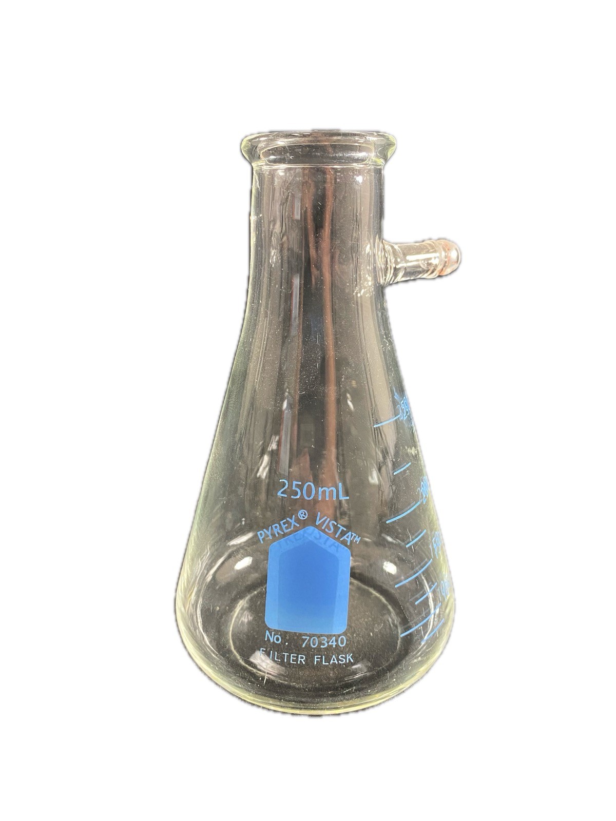 PYREX VISTA 250mL Glass Graduated Filtering Erlenmeyer Flask 70340-250