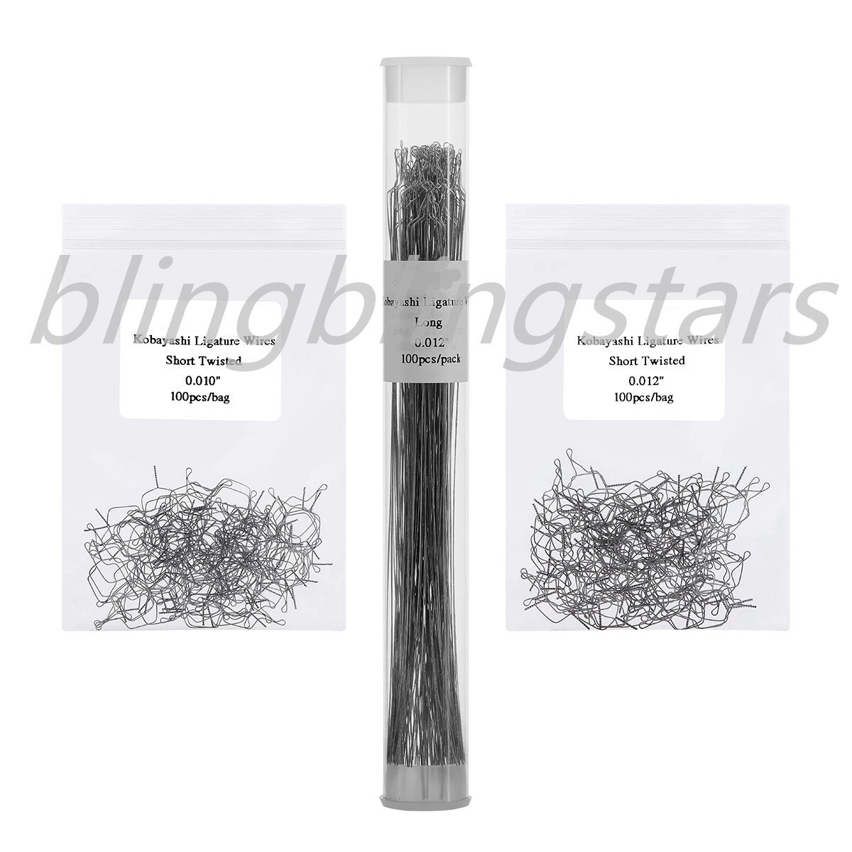 100 Pcs Orthodontic Dental Long/Short/Twist Preformed/Kobayashi Ligature Wire