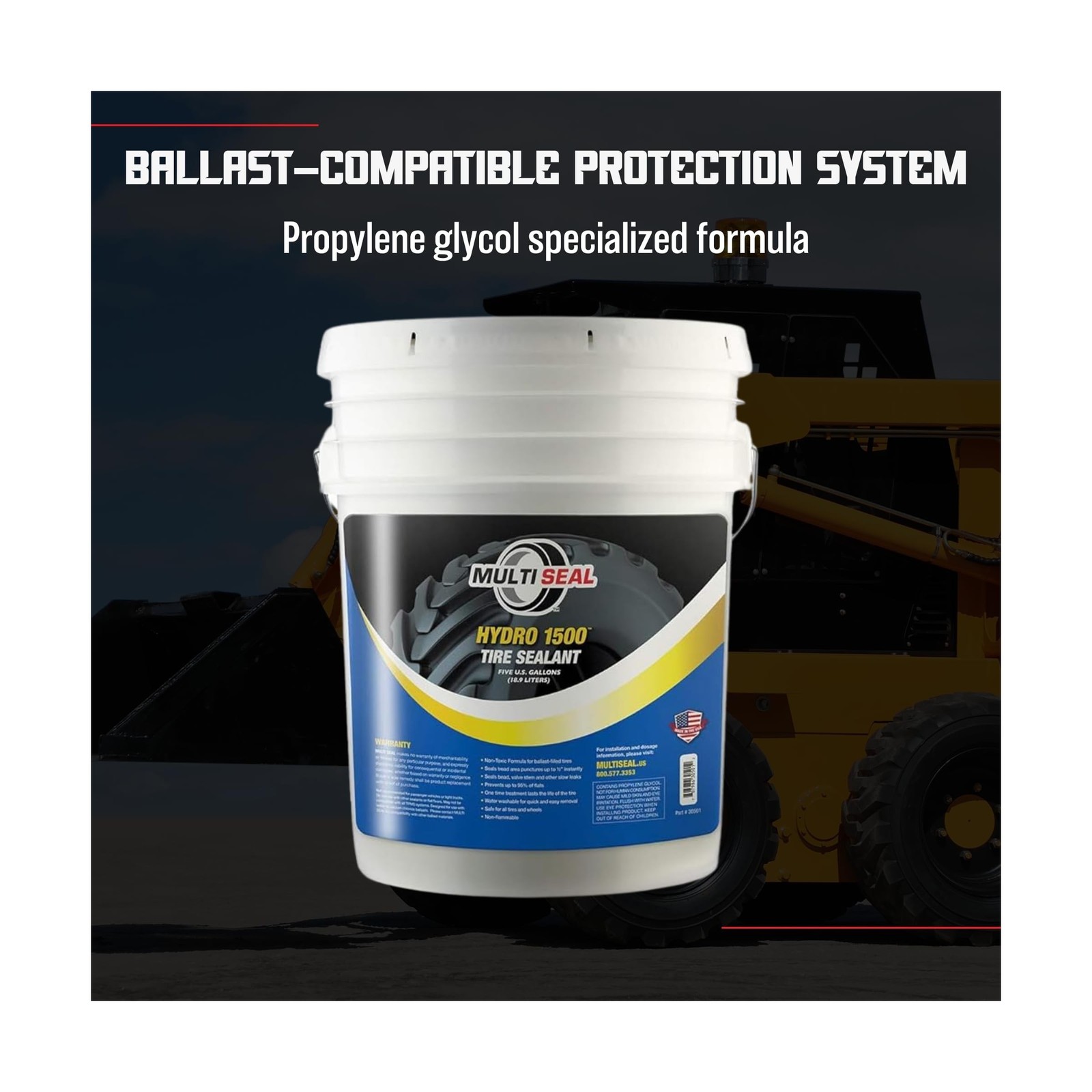 HYDRO 1500 Propylene Glycol Based Formula – Liquid Ballast-Filled Tire Sealan…