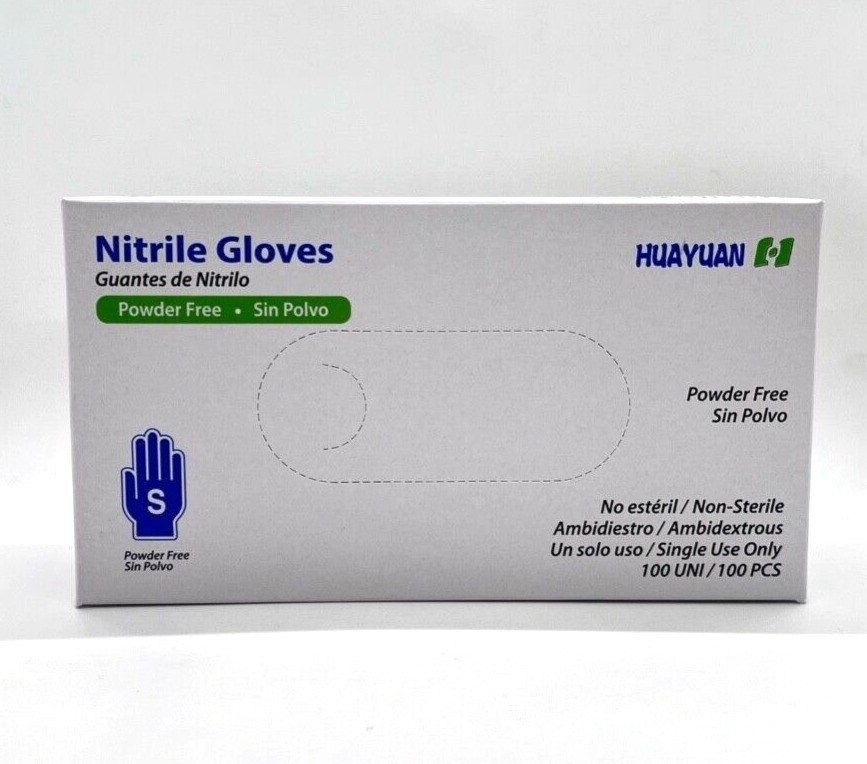 Huayuan Vinyl Gloves – Small Size BOX OF 10- FREE SHIPPING!