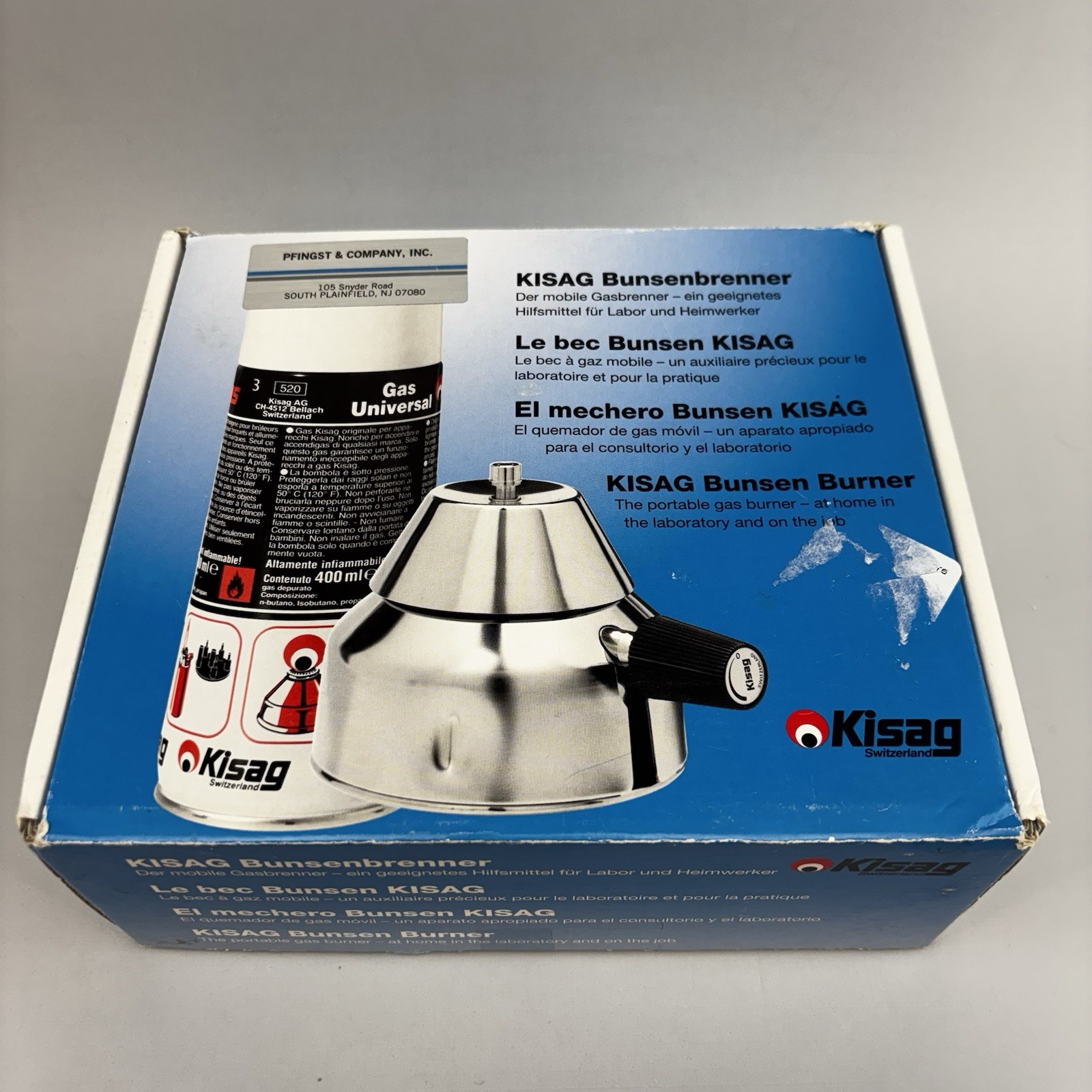 Kisag Switzerland Portable Bunsen Burner Gas Commercial Lab Quality