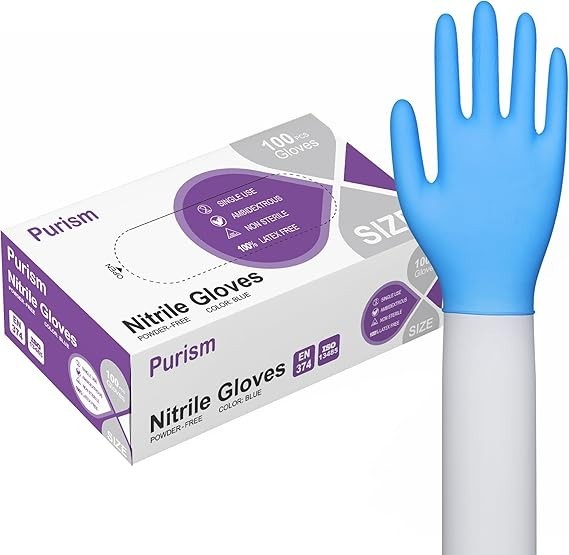 Nitrile Gloves 100Pcs Disposable Blue,Medium/Large/XLarge, No……