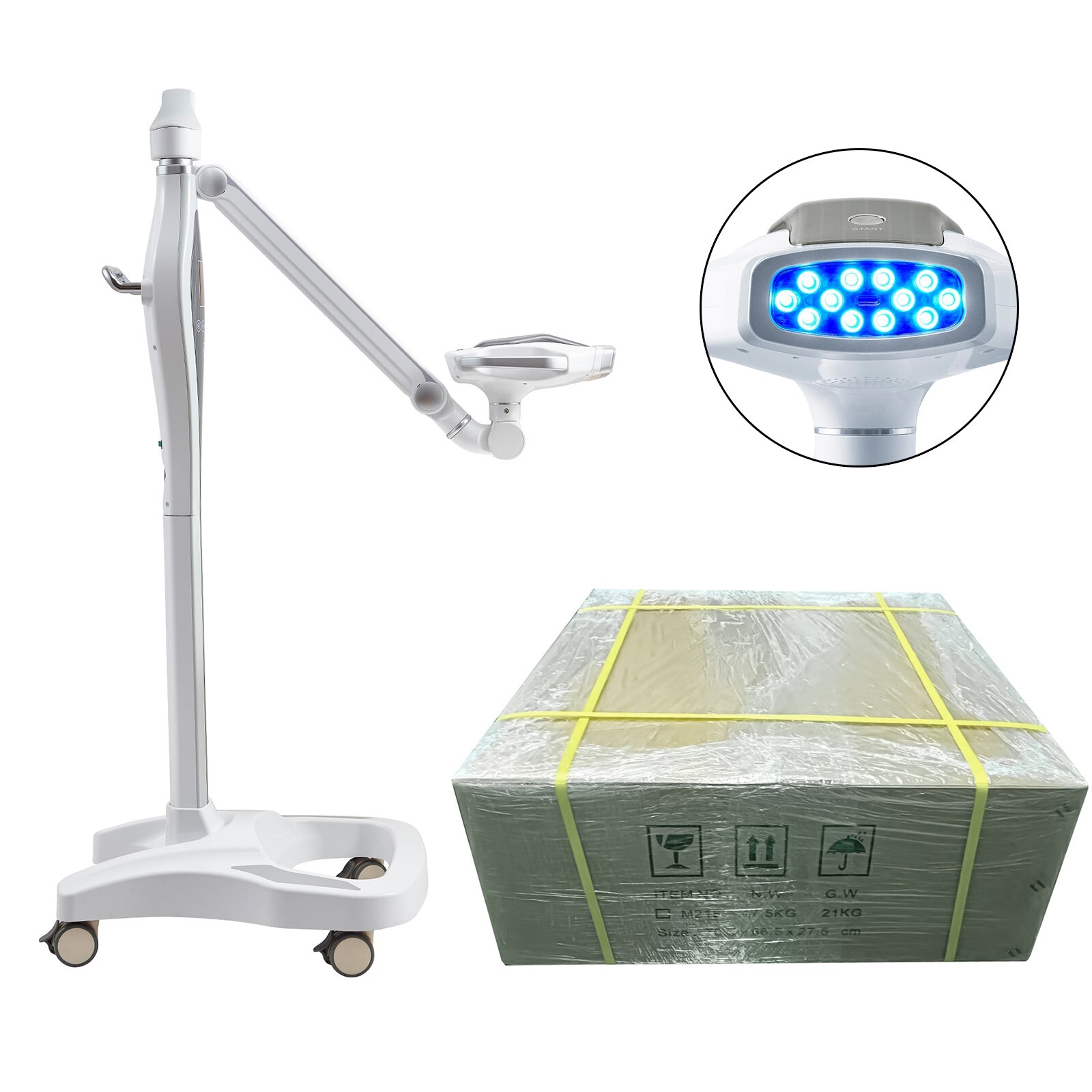 60W Dental LED Bleaching System Teeth Whitening Lamp with Double Screen 12 LEDs