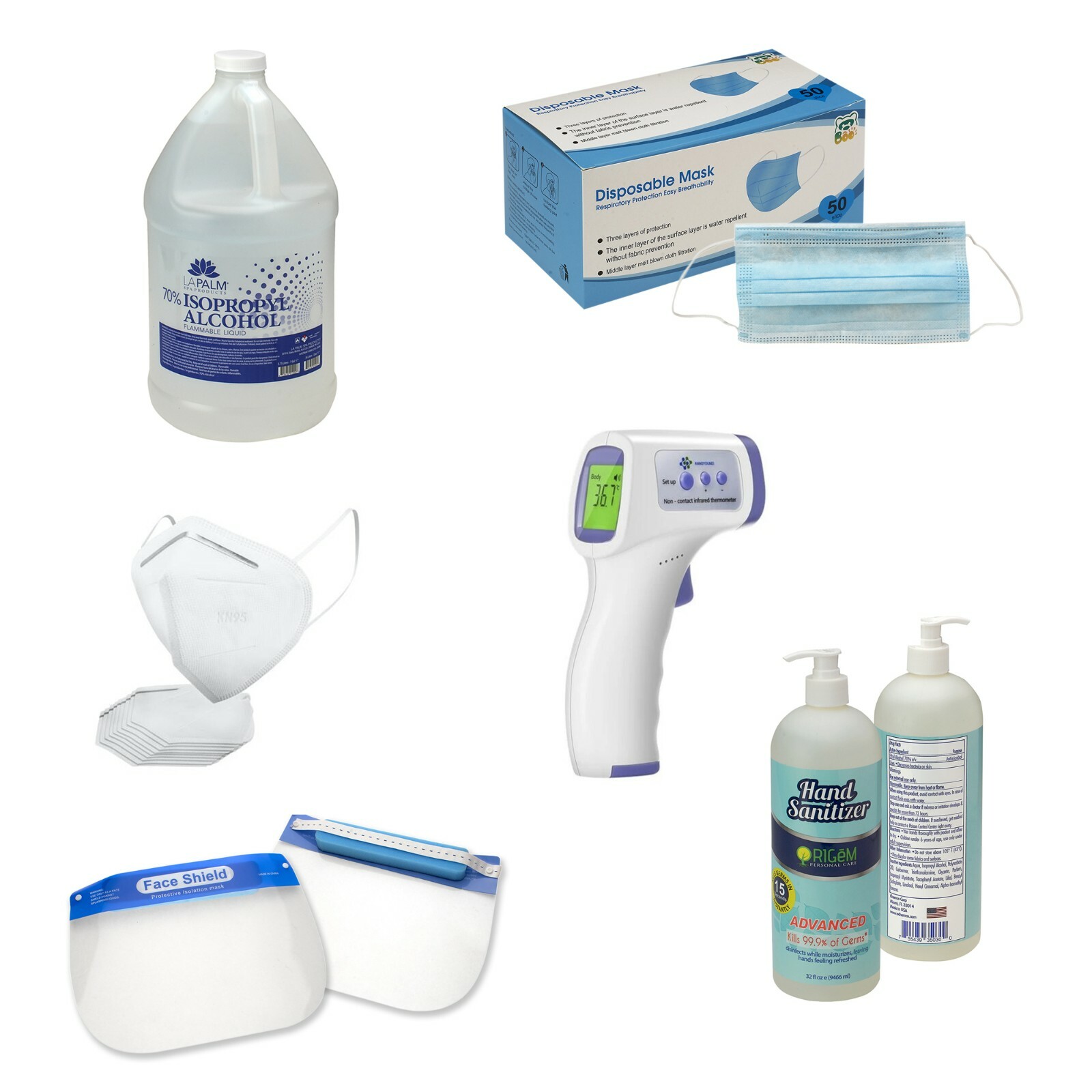 Back To business Supplies Kit Protective Face Masks Sanitizers Ships From USA