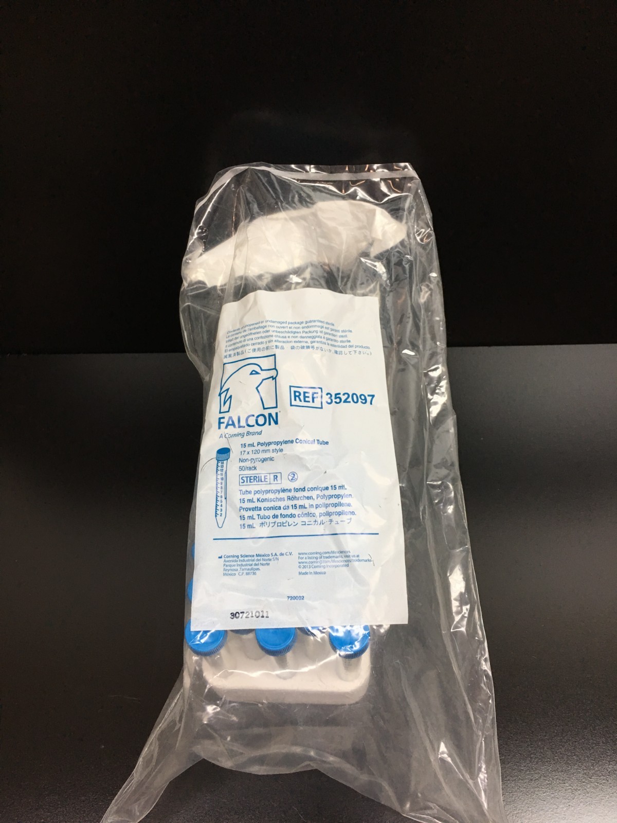 Corning Falcon REF 352097 High Clarity PP Centrifuge Tube Conical Bottom 15mL
