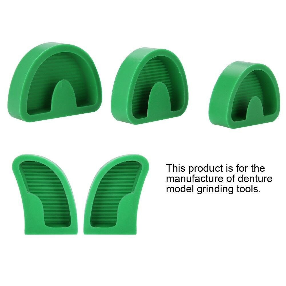 5 Set Dental Silicone Plaster Model Former Base S/M/L/Left/Right Grinding Tool