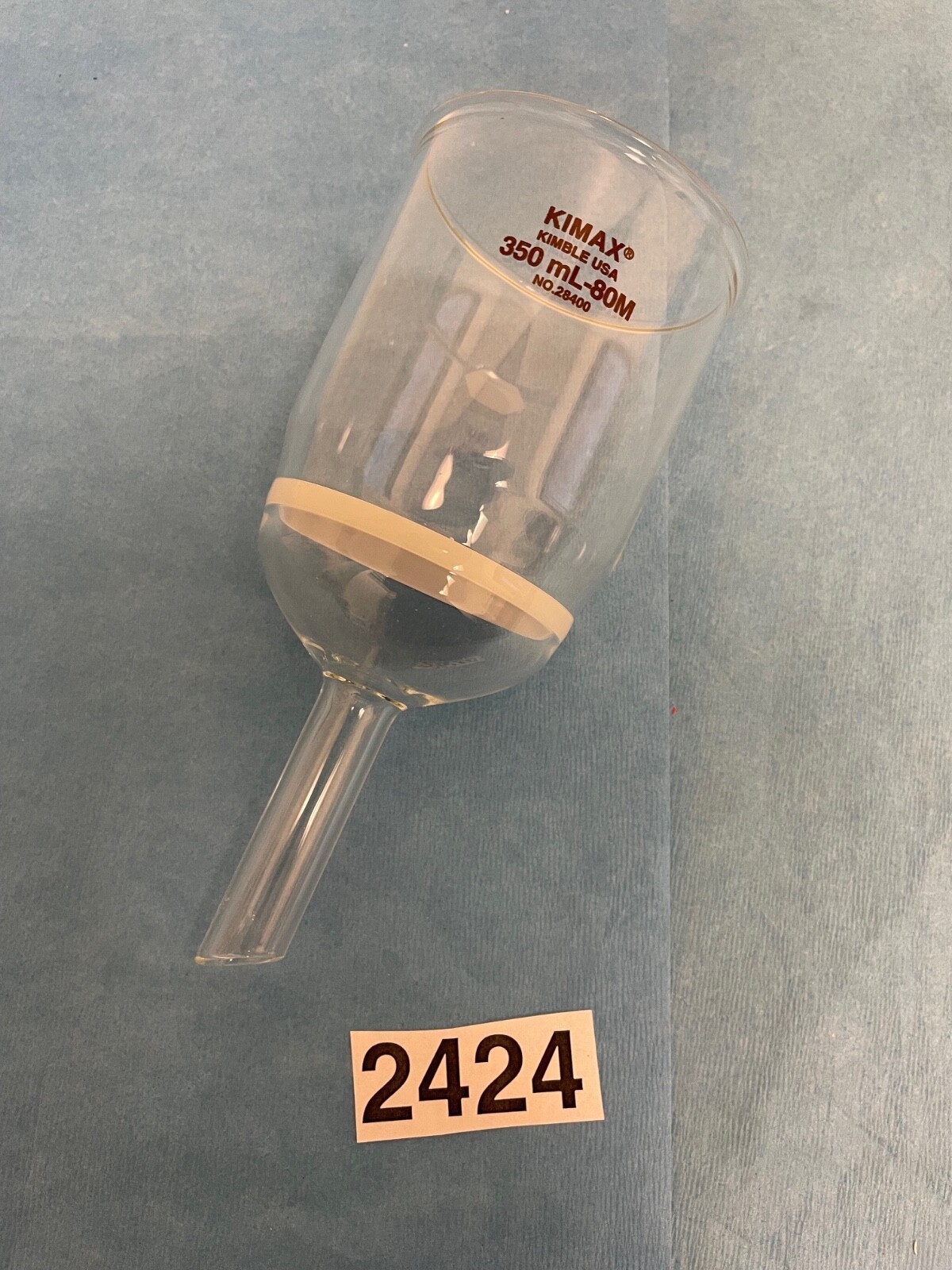 NEW Kimble Kontes Buchner Funnel, Medium Porosity Filter 350 mL 80 mm 28400-3502