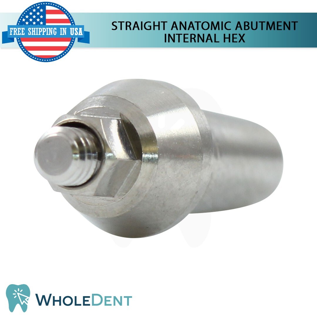 10x Straight Anatomic Abutment Int Hex 2.42mm Dental Instrument Ø5.2mm