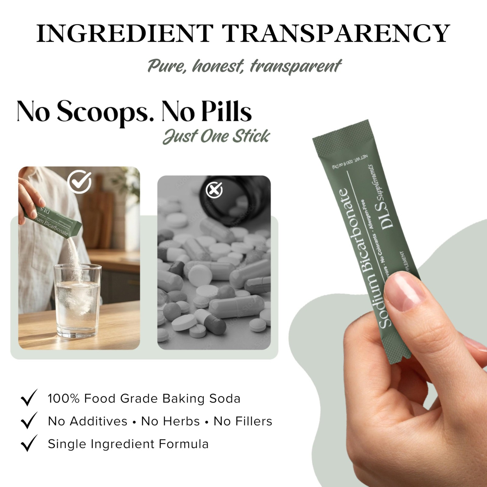 DLS Sodium Bicarbonate Supplement – Pure Organic Powder 1 Count (Pack of 1)