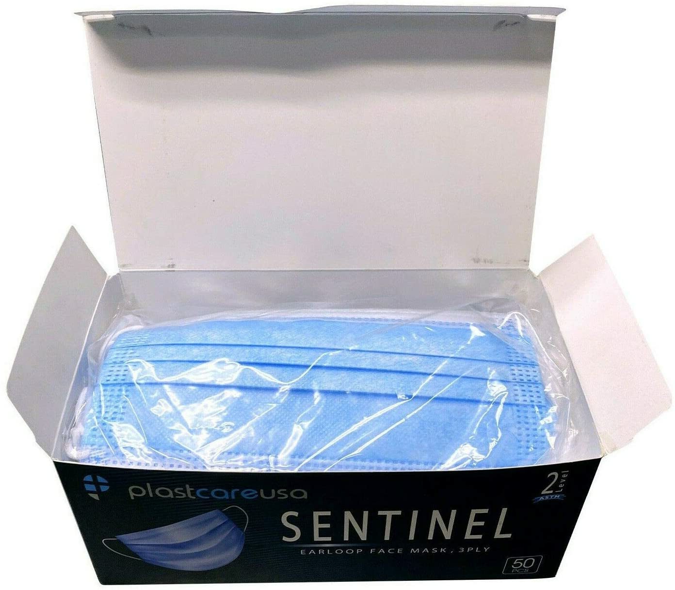 ASTM Ear Loop Disposable Face Masks (Box of 50) (Choose Your Color & Protection)