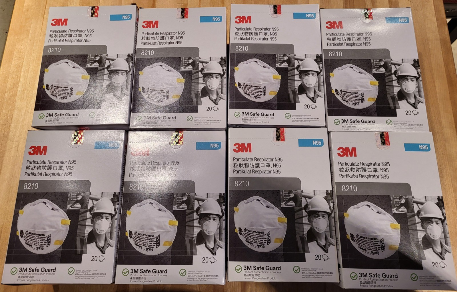 3M N95 Disposable Protective Particulate Respirator Dust Masks (8 Boxes)