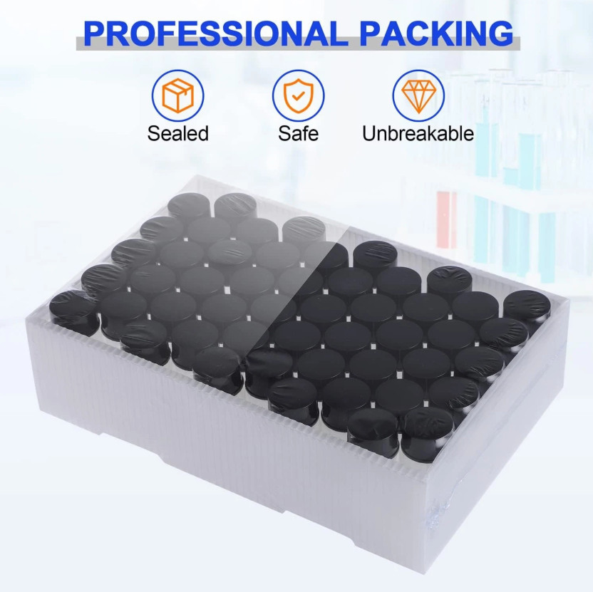10ml Clear Glass Vials 100pcs Sample Vials with Screw Caps Small Liquid Bottles